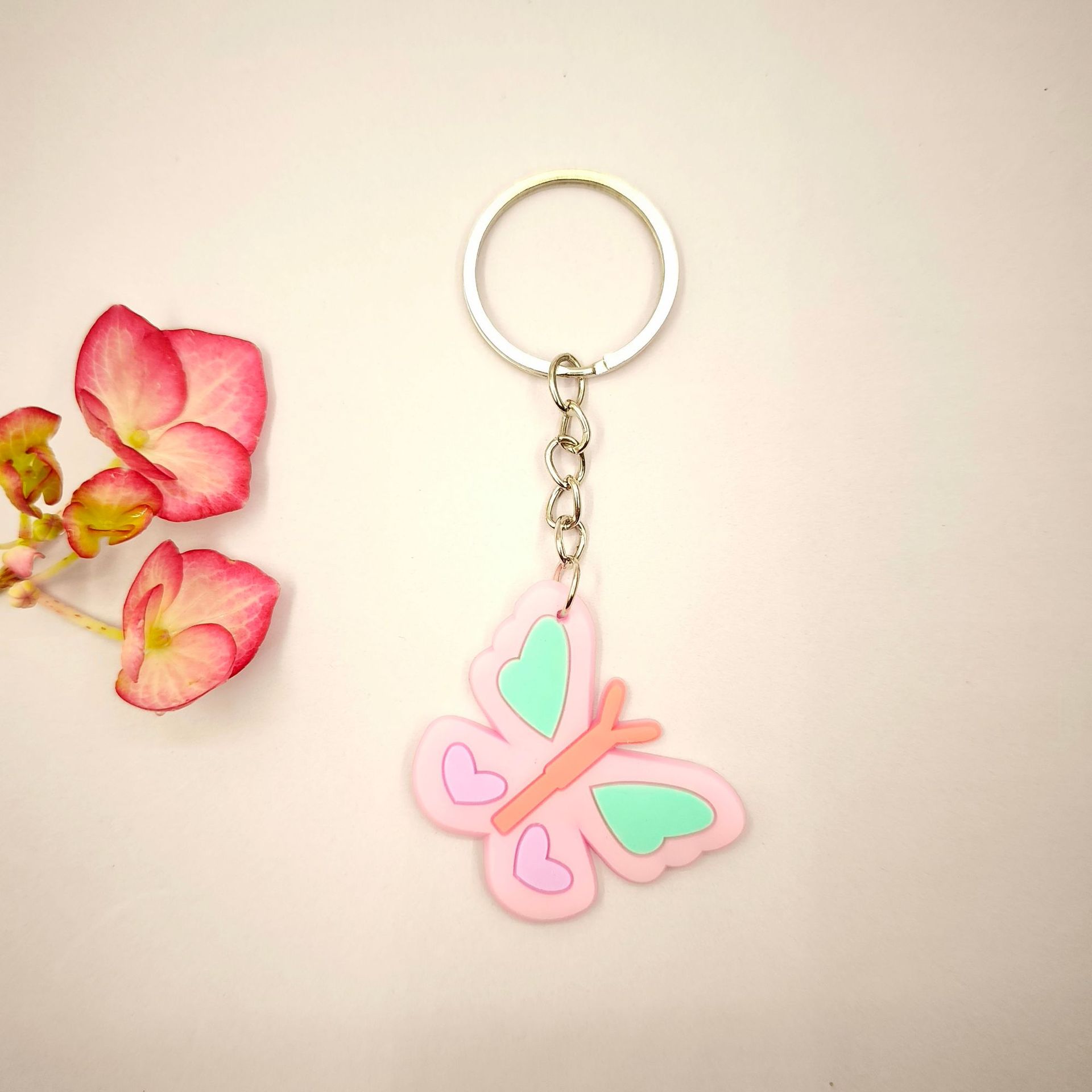 跨境热卖蝴蝶软胶钥匙扣儿童钥匙扣幼儿园小学生开学日分享详情30