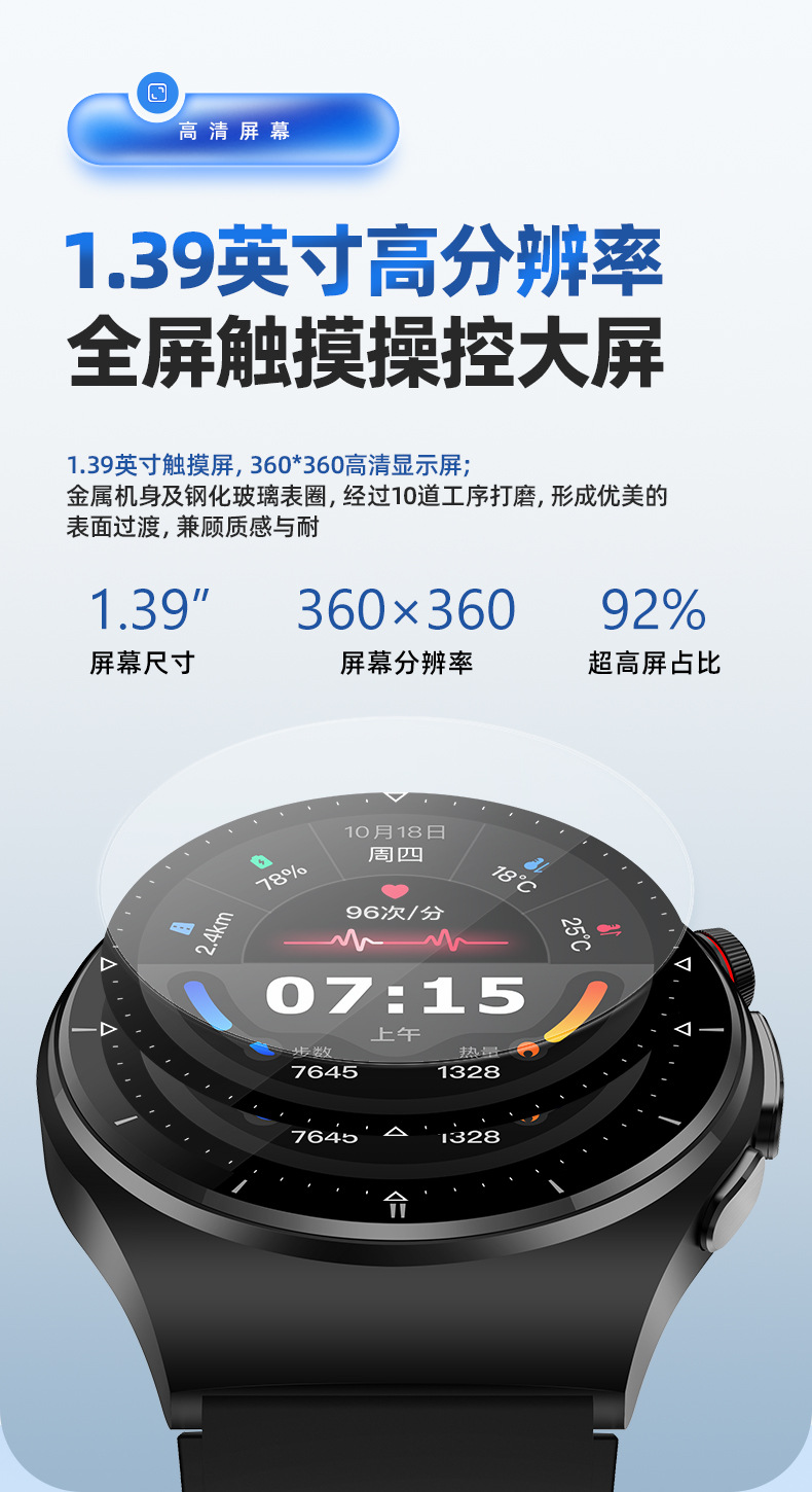 【2023 Uric Acid and Blood Sugar watch 】smart watch Lipid and Blood Pressure ECG Communication Sports Watch pic 12