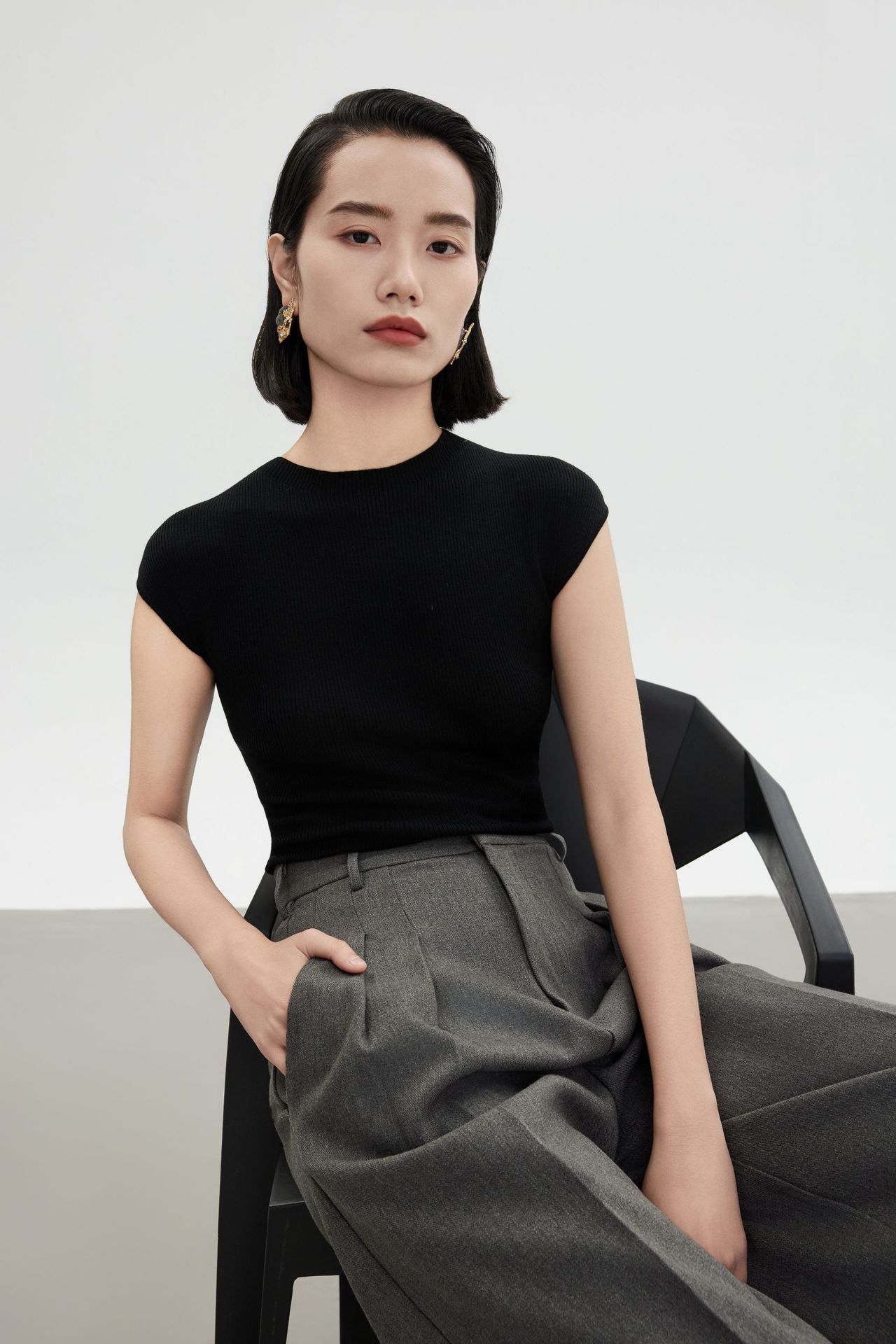 白露版型巨好无缝短袖针织衫半袖打底上衣圆领T恤女羊毛衫修身详情39