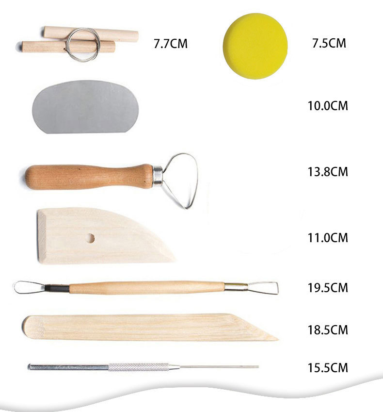 陶泥工具30/31/40/52件石雕雕刻镭丝刀陶泥陶艺刀手工diy粘土工具详情5