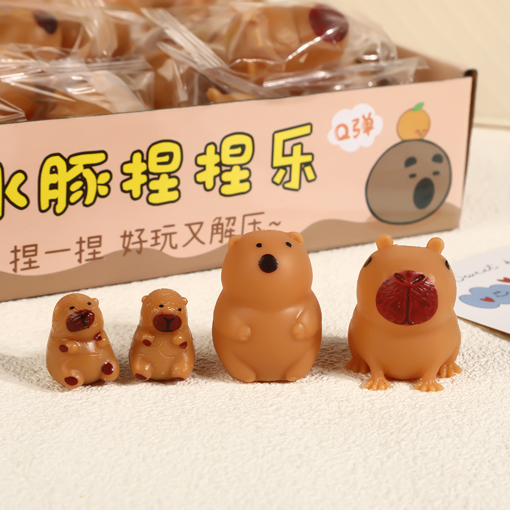 可爱迷你卡皮巴拉捏捏乐慢回弹发泄减压水豚玩具夜市摆摊解压动物详情8