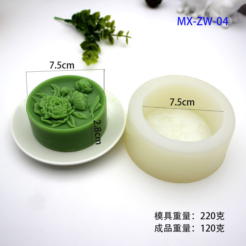 Peony, rose, silicone mold, cake baking, drip glue, scented gypsum, candle making, handmade DIY soap mold pic 9