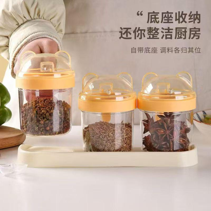 家用高颜值调料盒厨房调料罐味精密封调味罐家用盐罐调料瓶套装详情5