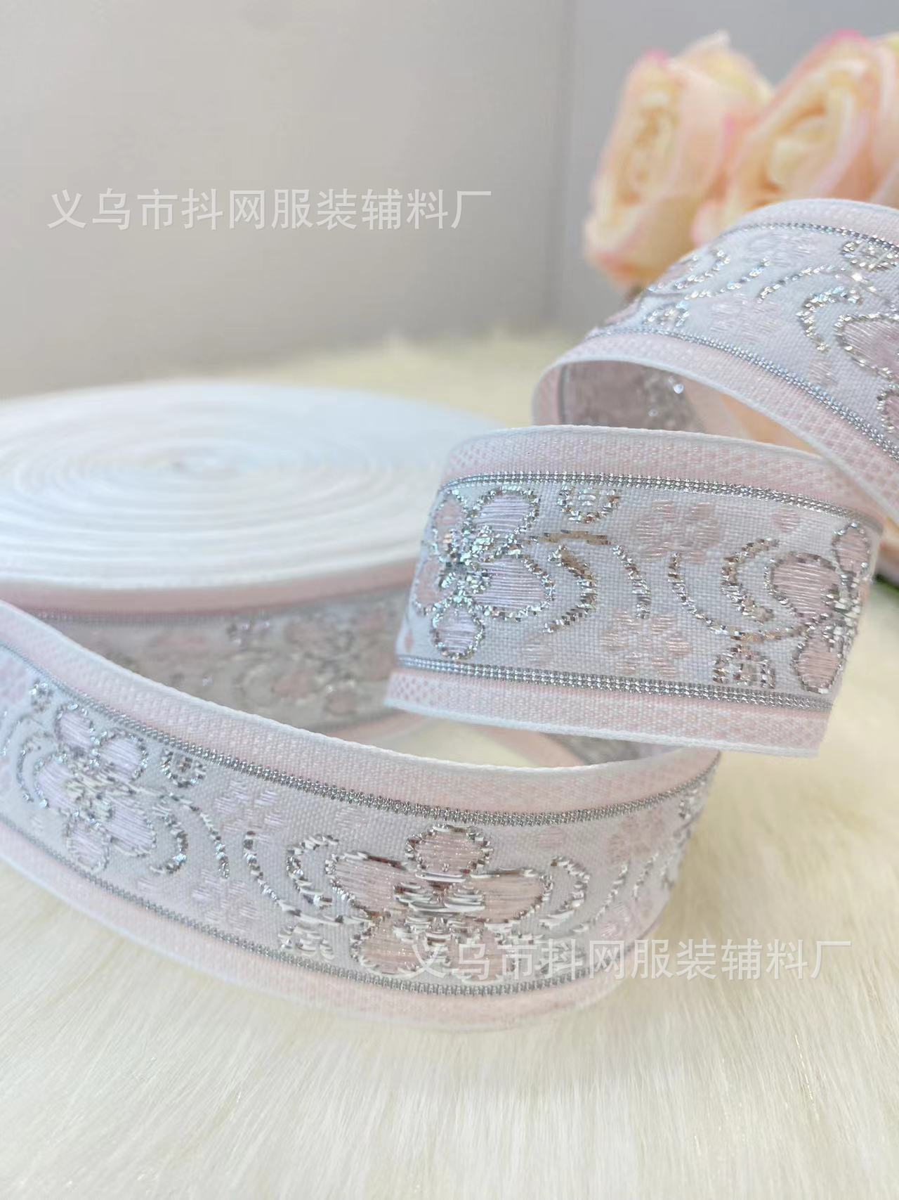 3 cm handmade DIY bow webbing flower gift box packaging tape Hanfu ethnic costume performance costume accessories pic 4