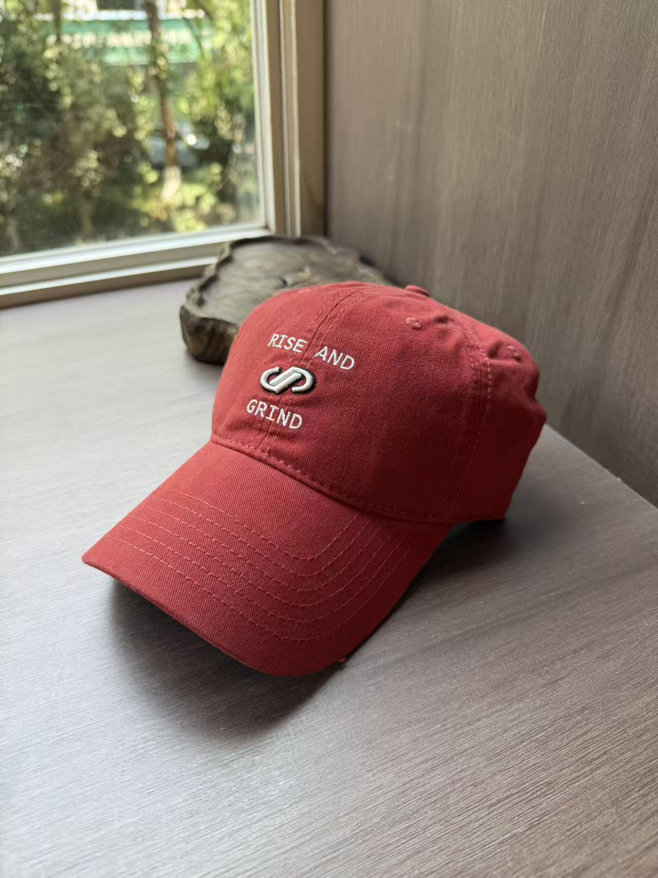 Korean version RISE AND GRIND embroidered baseball cap, versatile for men and women on the street, wide-brimmed sunshade and face-enhancing small baseball cap pic 10