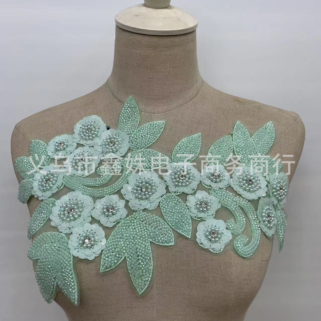 立体个花轻奢服装衣服领花胸花辅料花朵刺绣贴花对花衣服花边详情6