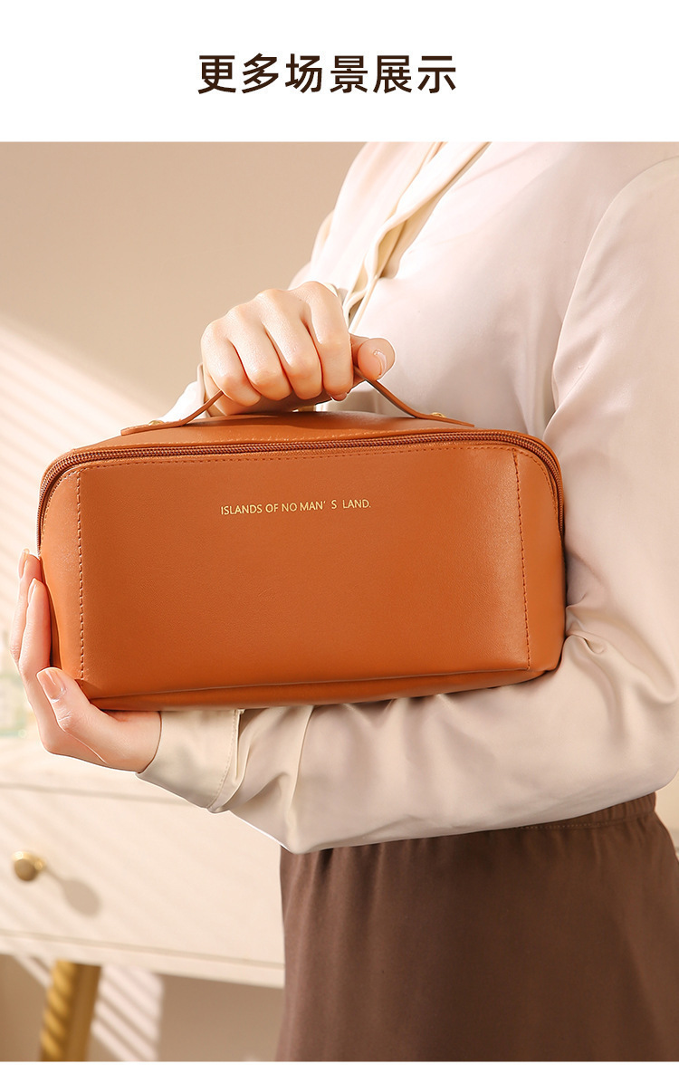 Large-capacity cosmetic bags, simple and multi-functional high-end storage bags, storage bags, ins portable travel toiletries bag wholesale pic 10