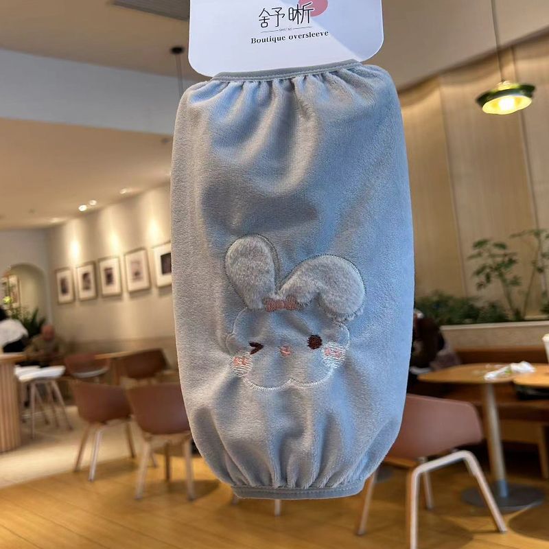 学生耐脏袖套可爱上班工作防污成人羽绒服秋冬套袖袖头长款护袖详情12