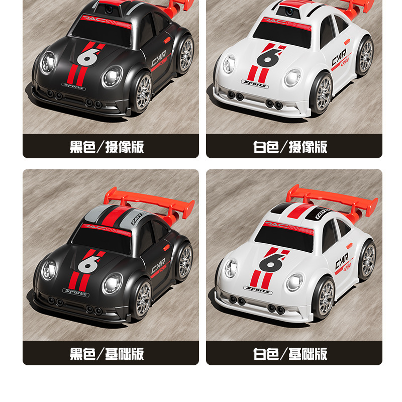 Cross-border remote control MINI car camera and photo cartoon Q-version mini screen control racing drifting C6 remote control car toy pic 19