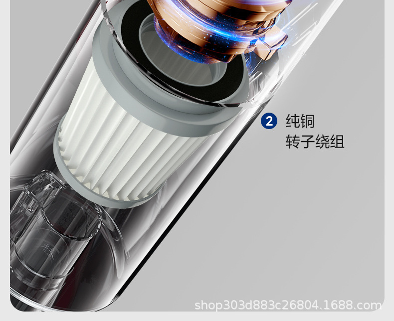 新款家用吸尘器大吸力手持式便携干湿两用除螨小型扫地拖地机批发详情8