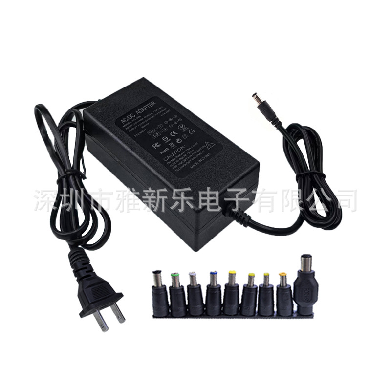Adjustable power supply 12-24V notebook power supply, universal 9 connectors, speed and gear adjustment, multi-functional dual-wire and multi-interface pic 3
