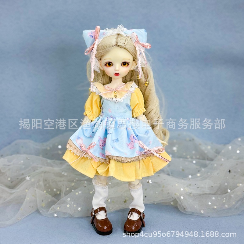 6分bjd娃衣30厘米洋娃娃换装衣服连衣裙毛线纽扣鬼妈妈玩偶套装详情6