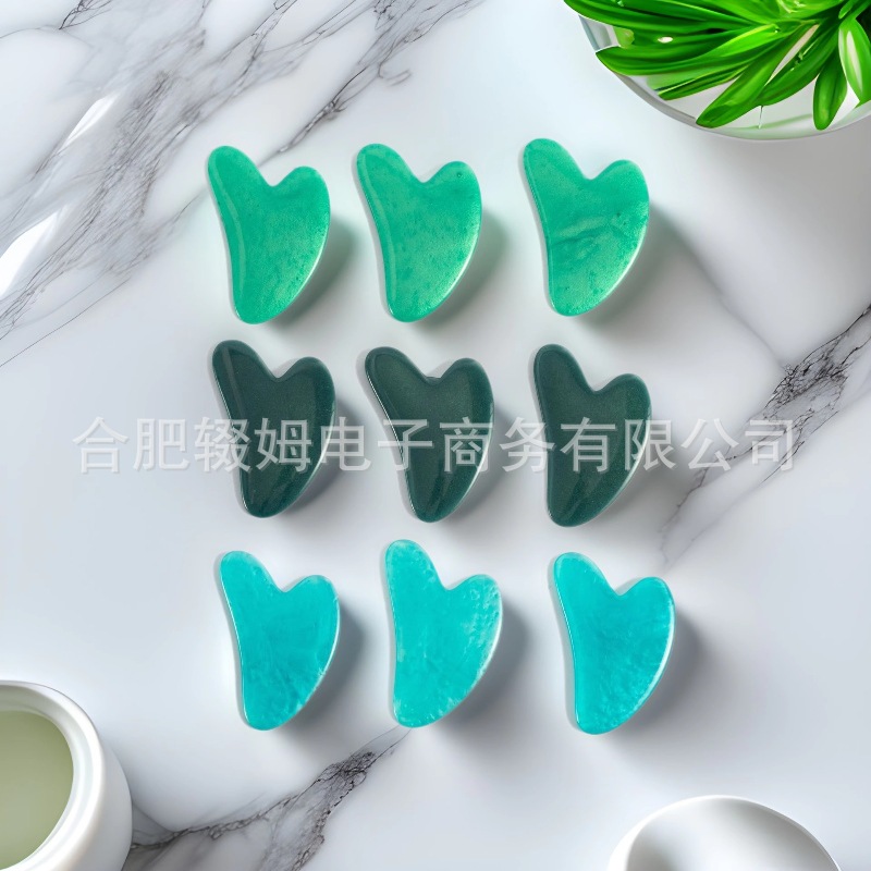 树脂心形刮痧器美容按摩点穴脸部刮背全身按摩刮痧板跨境详情3