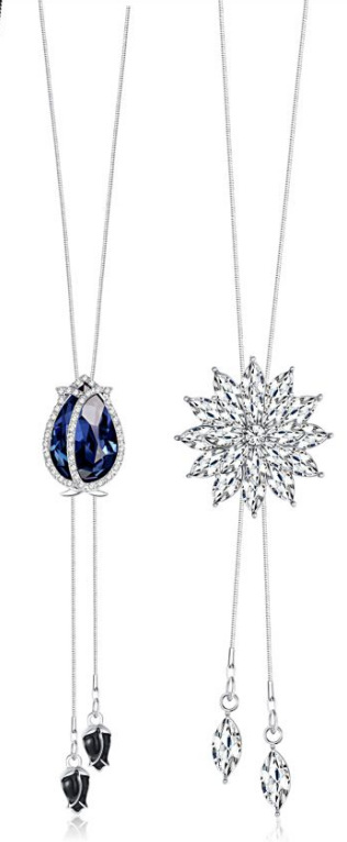 跨境热销毛衣链女高级感长项链欧美个性小众轻奢百搭秋冬饰品挂件详情12