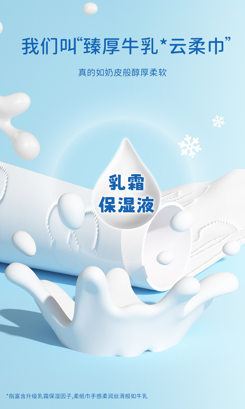 Congma Baby Tissues, 120 sheets of soft tissues, Special Cream for Newborn babies, Cloud Soft Tissues, Moisturizing Milk Paper pic 3