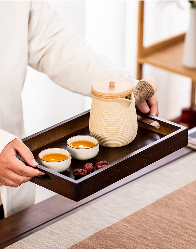 木质托盘长方形家用放茶杯水杯子茶盘水果盘子餐饮酒店竹木手提盘详情17