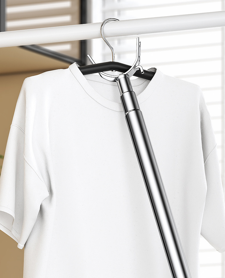 锈钢撑衣杆晾衣杆叉丫一体加长挑晒衣杆叉凉衣捍固定晾衣叉详情3