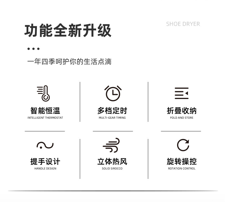 跨境外贸烘鞋机干鞋器折叠烘干鞋机可伸缩智能紫外线杀菌除臭烘鞋器P52详情2