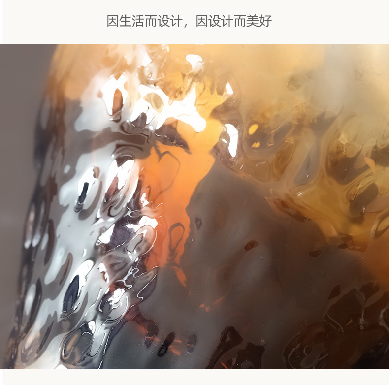 富雅玻璃新款渐变色中古花瓶玻璃中式插花客厅玄关酒店禅意摆件详情9