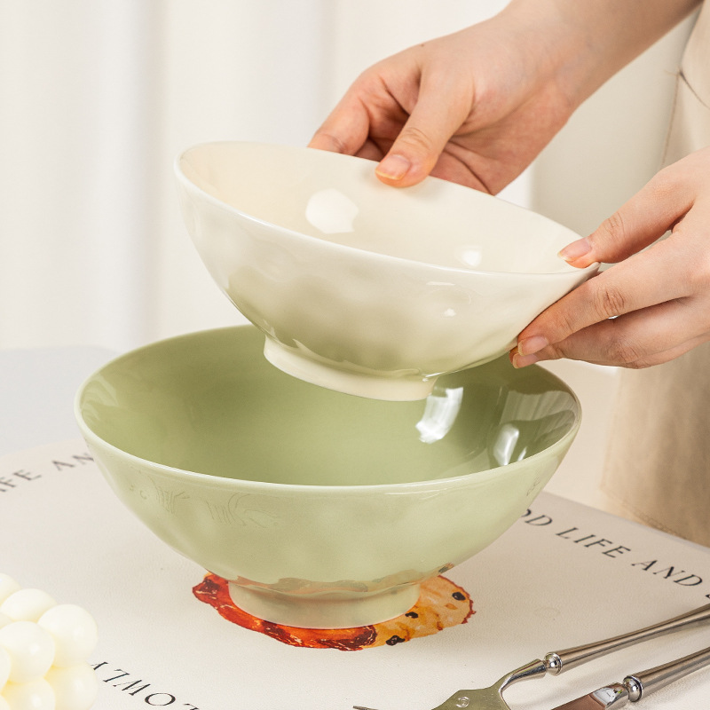 Underglaze cream style ceramic tableware, light luxury home use, high appearance level bowl, plate, vegetable plate DIY combination bowl and chopstick set pic 24