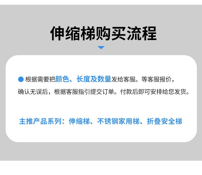 轻便户外步梯拆叠升降梯子铝合金家用室内室外装修梯子伸缩工程梯详情9