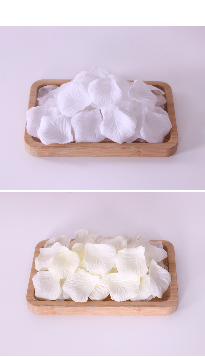 1000片玫瑰花瓣仿真手抛婚庆场景布置求婚表白工艺品礼品仿真花瓣详情8