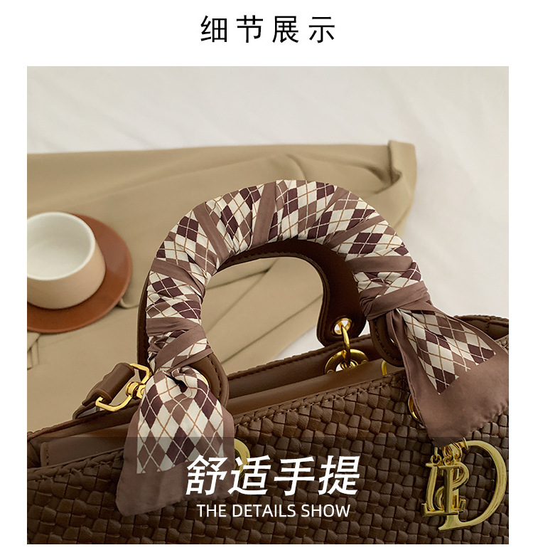 蓓蓓尚品2025高级感D家丝巾编织戴妃包手提单肩斜跨潮流女包bags详情8