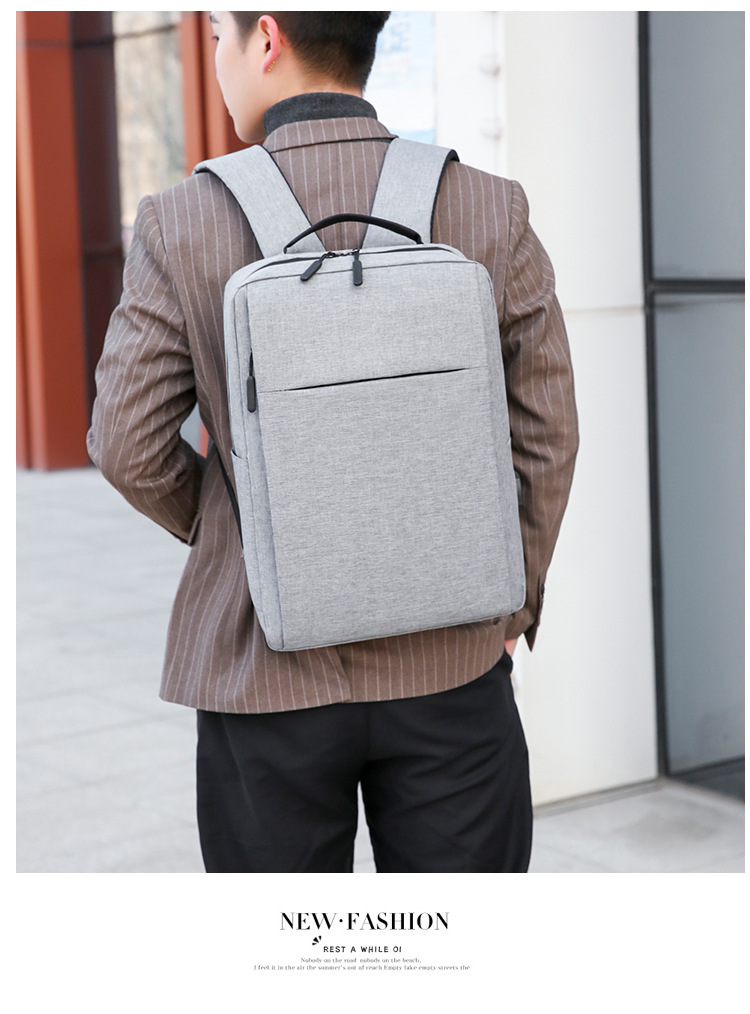 跨境大容量17寸双肩电脑包可定制高级感商务通勤旅行背包电脑包详情10