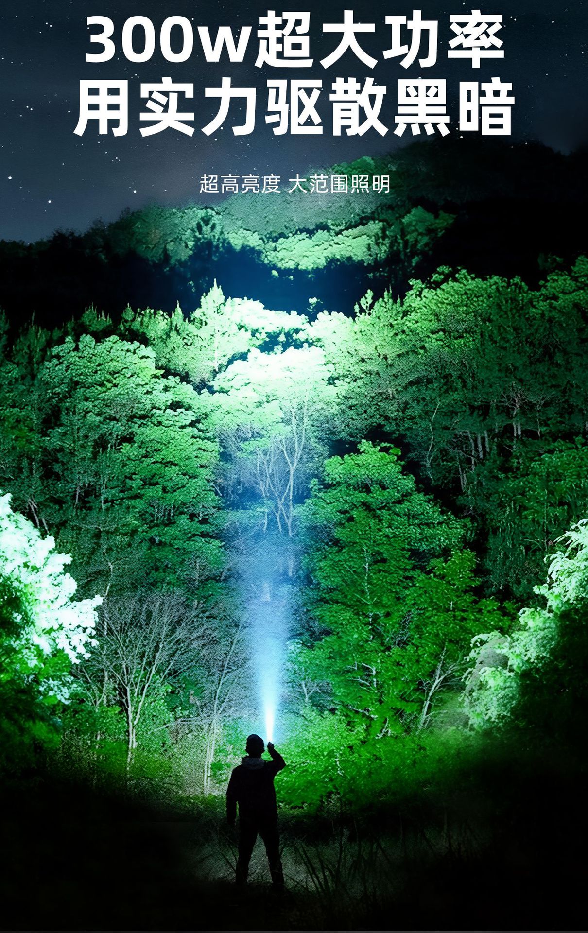 Ultra-bright and powerful flashlight, long-range charging, large-capacity aluminum alloy outdoor household searchlight, daily necessities lighting flashlight, hand-held type pic 14