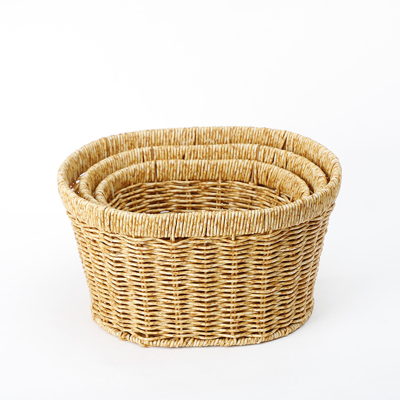 New imitation rattan woven hand-held flower baskets, souvenir flower baskets, flowerpot flower baskets, and garden flower baskets are available for wholesale from the manufacturer pic 9