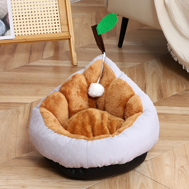 Wholesale of new Arctic velvet backrest pointed corner nests, soft, comfortable and warm sleeping beds, thickened pet small sofas pic 6