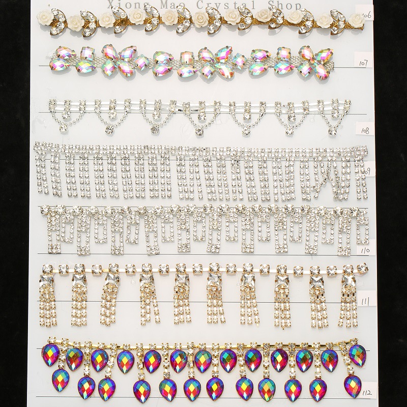 水钻链条手缝钻diy饰品爪链服装辅料钻饰花式码链钻链条配件批发详情13