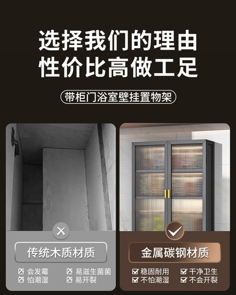 厨房壁挂置物架免打孔调料架墙上多层挂架储物家用调味品收纳架子详情6
