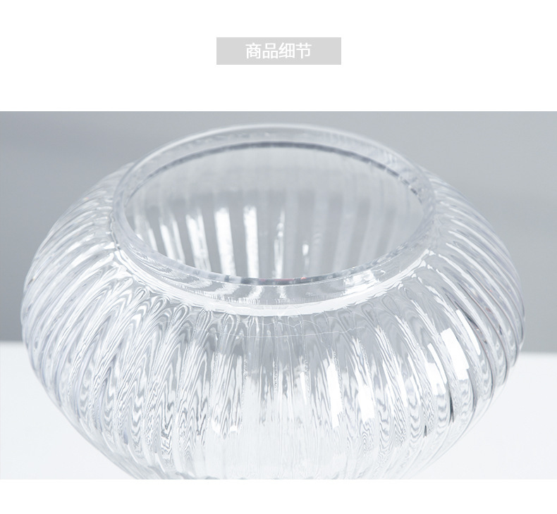 Cross-border TEMU best-selling transparent living room dining table vase, ins home soft furnishing exposed material hydroponic glass flower vase pic 8