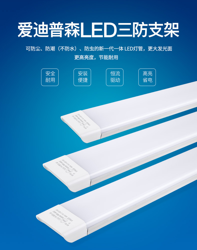 爱迪普森 LH-LED-F20 led灯管长条一体化支架灯T8三防灯净化灯详情1