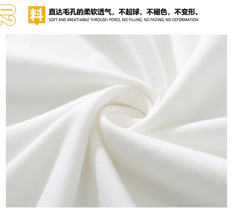 Wholesale of 2025 new summer pure cotton round-neck half-sleeved T-shirts for both men and women, loose short sleeves pic 20