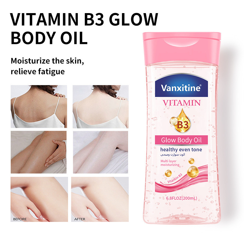 Body oil Cross-border Vitamin B3 Body Gel Oil Moisturizing and Nourishing Skin Massage Oil Gel Exclusively for Export pic 5