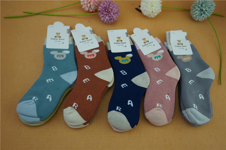 哈呗熊娃新品冬季宝宝毛巾袜毛圈袜儿童保暖婴儿学生袜子详情8