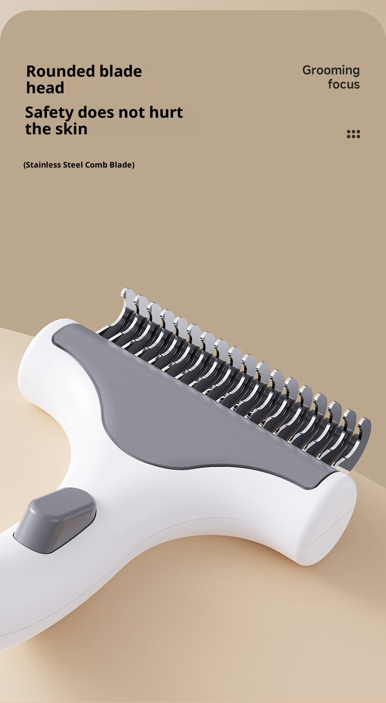 Cross-border pet knot comb, cat comb, floating hair removal comb, beauty hair removal, one-click floating hair removal comb, pet comb pic 10