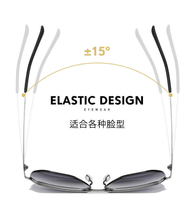 新款太阳镜男士方框不锈钢偏光太阳镜5086司机开车防阳光墨镜批发详情5