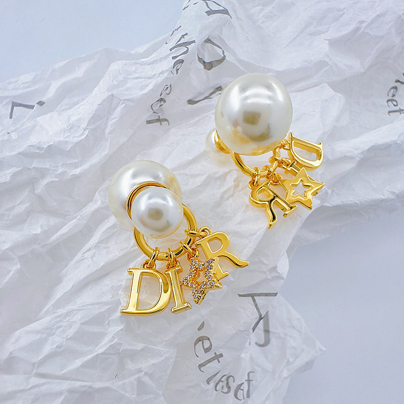 Celeste celeste nuevo estilo perla pendientes calado mujer de alta clase sentido multiplos pendientes luz lujo agujas plateadas orejeras fábrica pic 11