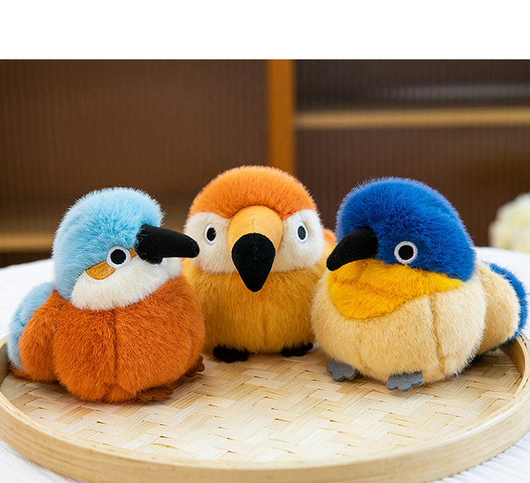 Cute little bird handheld treasure, little sun plush toy, grey sparrow children's doll, street stall display item, healing table display wholesale pic 14