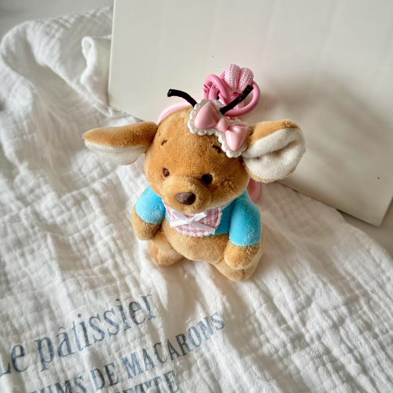 Garden Little Bean Little Kangaroo Pendant Keychain Plush Toy Gift Cartoon Cute same style Little Bean Doll Pendant pic 9