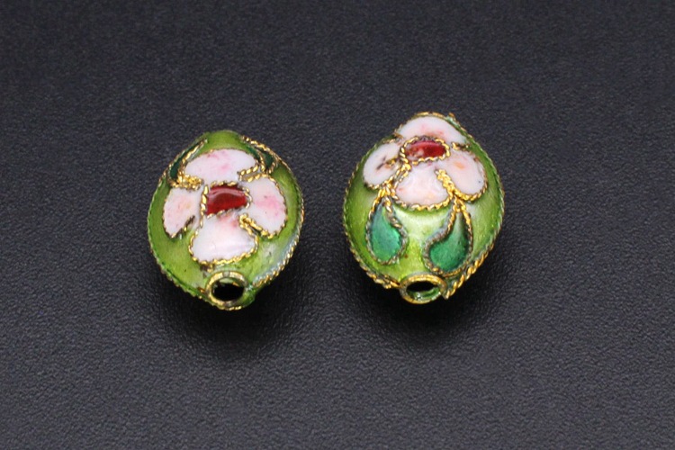 Traditional high-temperature cloisonne filigree silver blue DIY jewelry accessories, pearl Cloisonne 13*9 ladybug pic 6