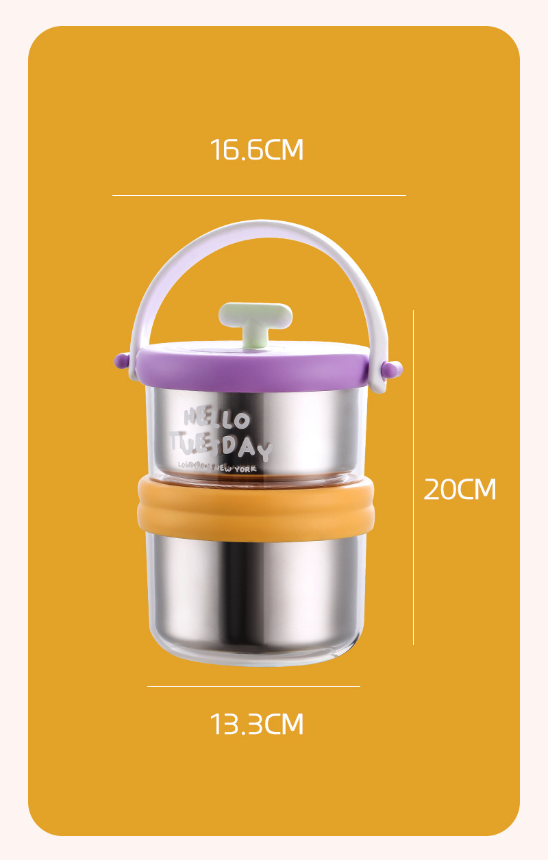 Wholesale of new 304 stainless steel lunch boxes with multi-layer compartments for students and office workers, portable and high-appearance-level lunch boxes pic 10