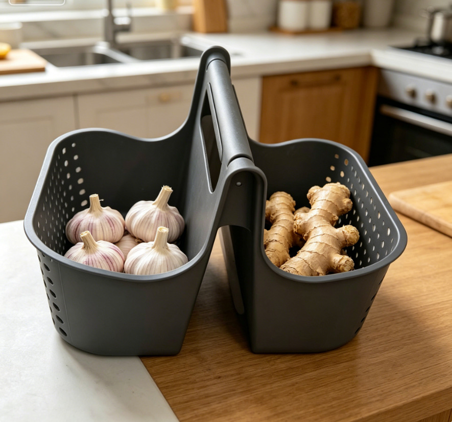 storage basket Household hanging storage basket Bathroom hanging basket kitchen and bathroom storage basket Wall-mounted storage pic 3