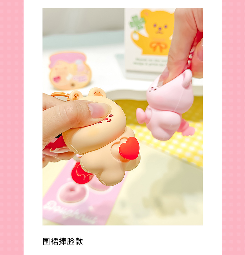 Creamy little cat plush pendant backpack with keychain and exquisite small pendant as a birthday gift pic 16