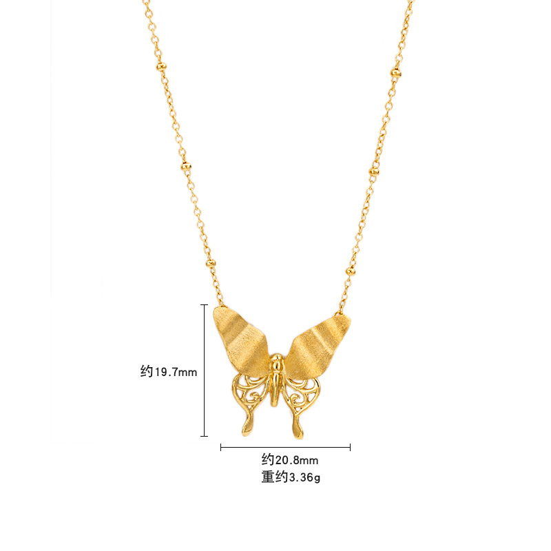 925纯银项链蝴蝶吊坠ins风女百搭锁骨链首饰批发饰品ins风爆款详情17