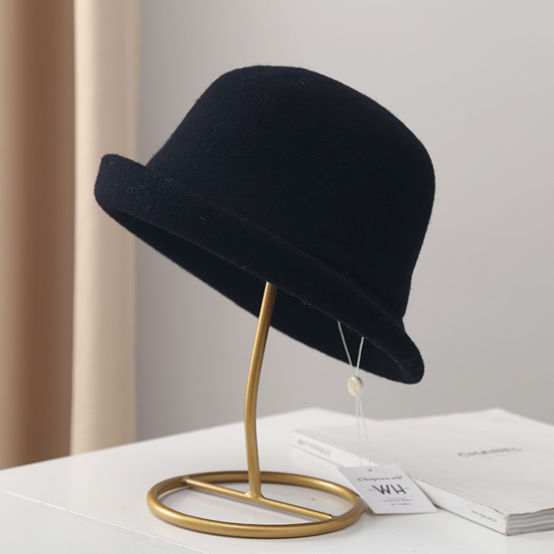 WHD21L31绵羊帽女士秋冬季保暖韩版百搭英伦复古盆帽头围54-59CM详情7