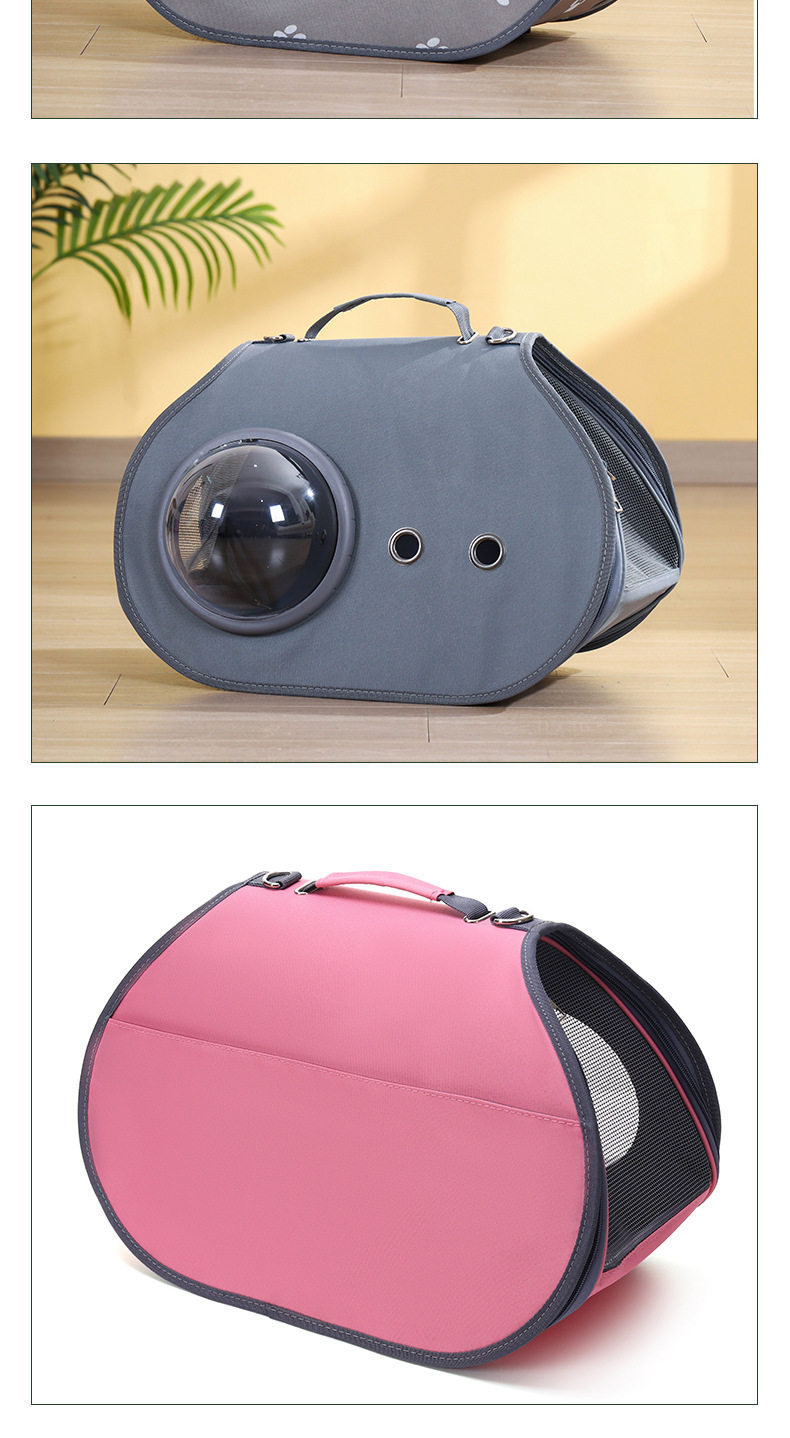 Rongka Pet Cross-border foldable breathable Cat Bag, portable crossbody and hand-held pet bag, Space Visible cat bag pic 13